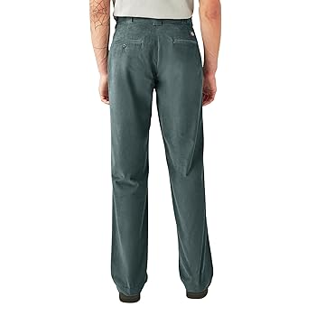 Dickies Men's Regular Fit Corduroy Pants, Lincoln Green, 34W